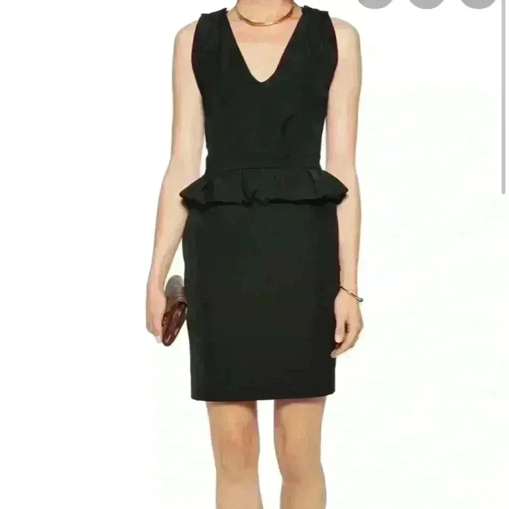 MAJE Peplum Fitted Midi Cocktail dress